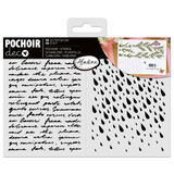 Aladine Stencil 13x18cm Written Words & Drops (81258)