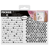 Aladine Stencil 13x18cm Hearts (81259)