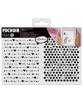 Aladine Stencil 13x18cm Hearts (81259)