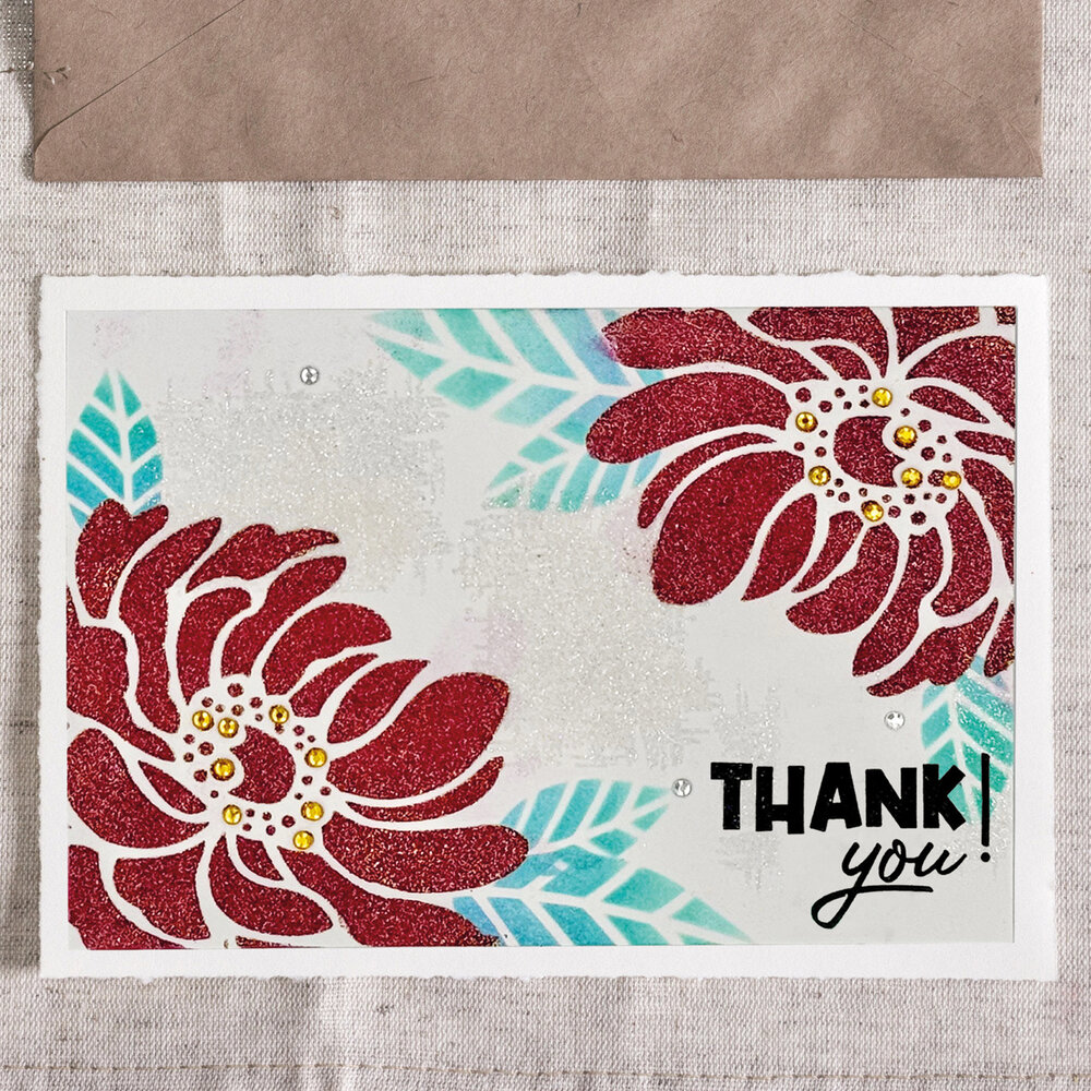 Aladine Stencil 10x15cm Peony (81270) (OUTLET)