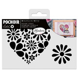 Aladine Stencil 10x15cm Heart Of Flowers (81271) (OUTLET)