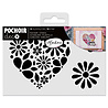 Aladine Stencil 10x15cm Heart Of Flowers (81271) (OUTLET)