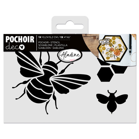 Aladine Stencil 10x15cm Bee (81274) (OUTLET)