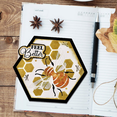 Aladine Stencil 10x15cm Bee (81274) (OUTLET)