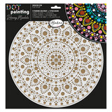 Aladine Dot Painting MDF Board & Stencil 30cm Round (85507)