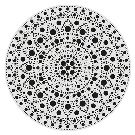 Aladine Dot Painting MDF Board & Stencil 30cm Round (85507) Aladine Dot Painting MDF Board & Stencil 30cm Round (85507)