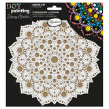 Aladine Dot Painting MDF Board & Stencil 20cm Sun (85503)