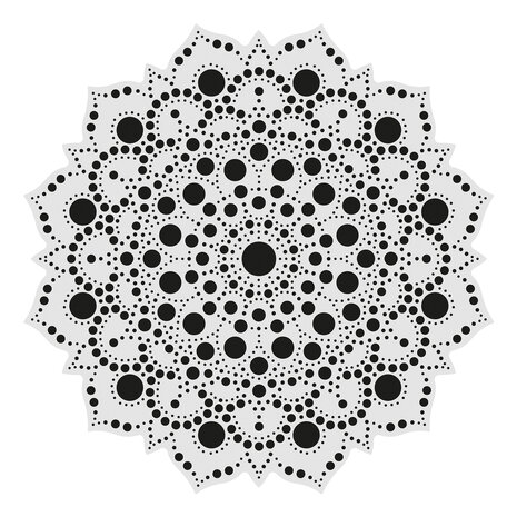 Aladine Dot Painting MDF Board & Stencil 20cm Sun (85503) Aladine Dot Painting MDF Board & Stencil 20cm Sun (85503)