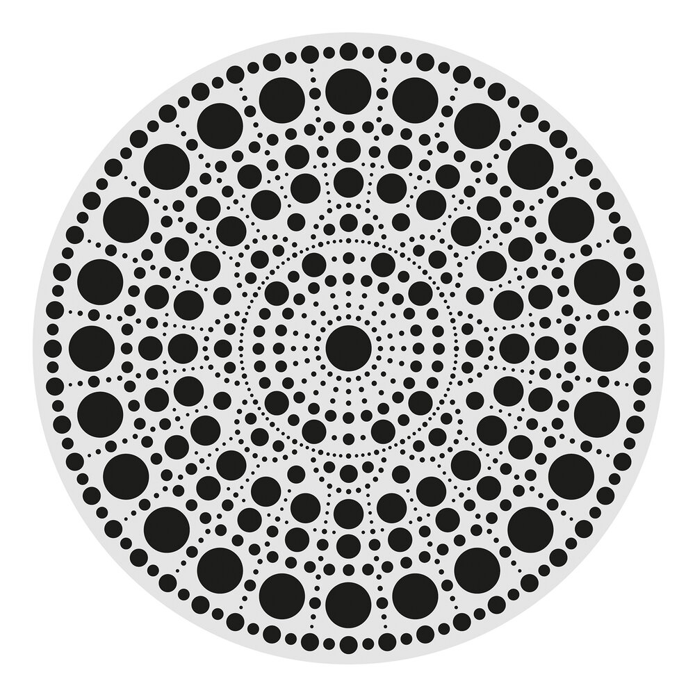 Aladine Dot Painting MDF Board & Stencil 20cm Round (85501) Aladine Dot Painting MDF Board & Stencil 20cm Round (85501)