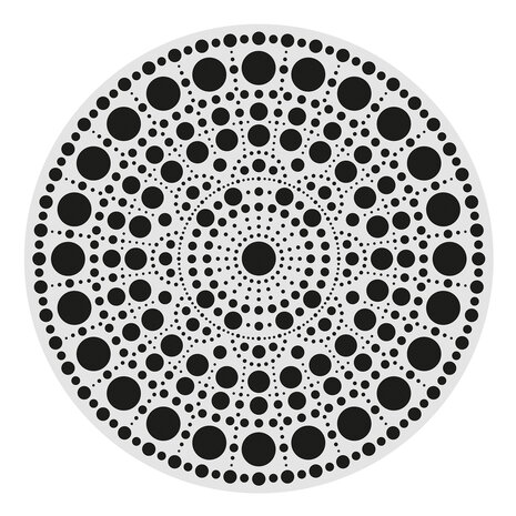 Aladine Dot Painting MDF Board & Stencil 20cm Round (85501) Aladine Dot Painting MDF Board & Stencil 20cm Round (85501)