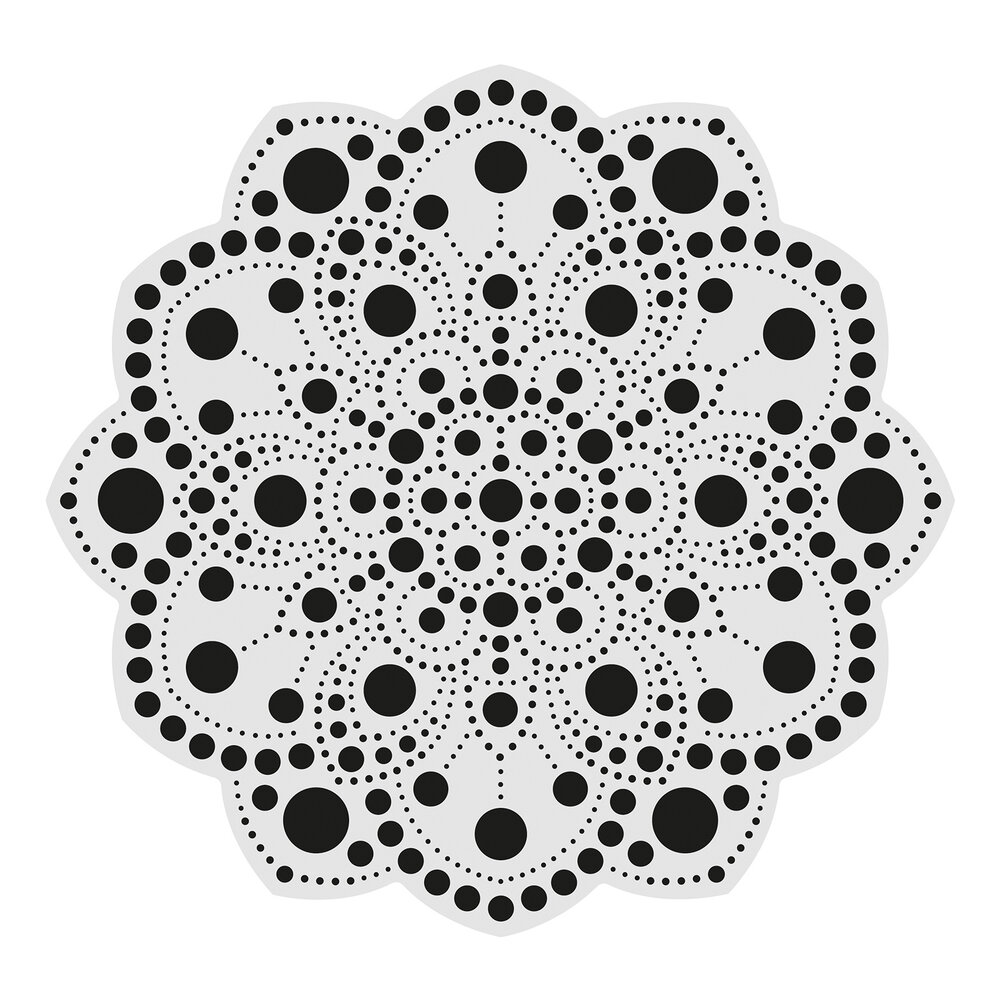 Aladine Dot Painting MDF Board & Stencil 20cm Peony (85502) Aladine Dot Painting MDF Board & Stencil 20cm Peony (85502)