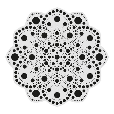 Aladine Dot Painting MDF Board & Stencil 20cm Peony (85502) Aladine Dot Painting MDF Board & Stencil 20cm Peony (85502)