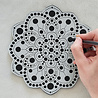 Aladine Dot Painting MDF Board & Stencil 20cm Peony (85502) Aladine Dot Painting MDF Board & Stencil 20cm Peony (85502)