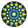 Aladine Dot Painting MDF Board & Stencil 10cm Round (85500) Aladine Dot Painting MDF Board & Stencil 10cm Round (85500)