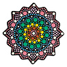 Aladine Dot Painting MDF Board & Stencil 10cm Sun (85497) Aladine Dot Painting MDF Board & Stencil 10cm Sun (85497)