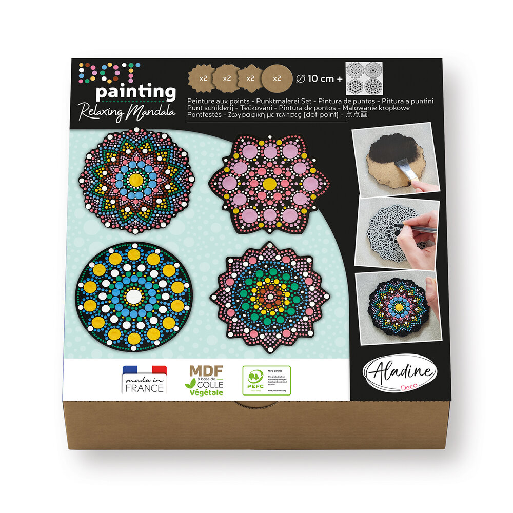 Aladine Dot Painting Set 8 Shapes 10cm (85496)