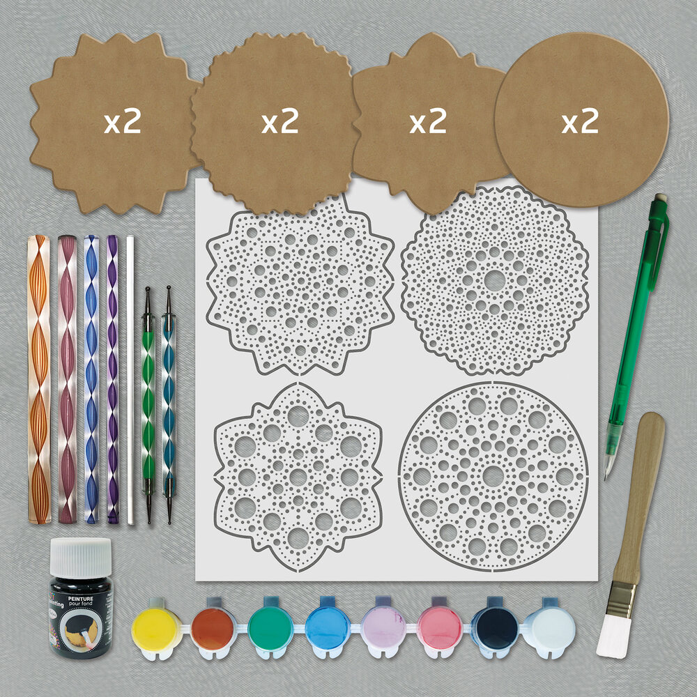 Aladine Dot Painting Set 8 Shapes 10cm (85496)