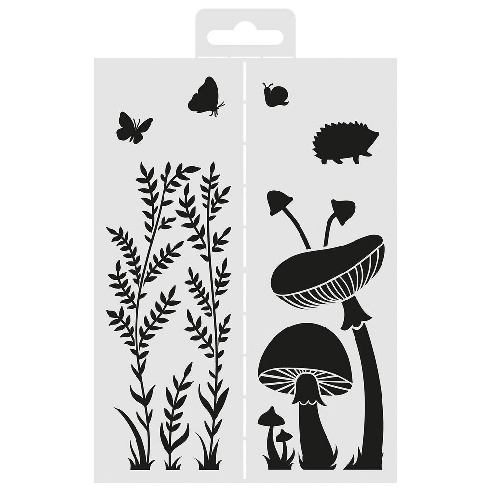 Aladine Stencil 18x13cm Herb Mushroom (81264) (OUTLET)
