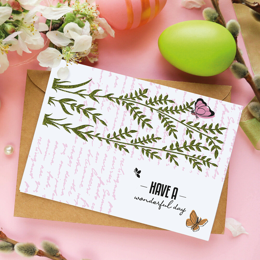 Aladine Stencil 18x13cm Herb Mushroom (81264) (OUTLET)