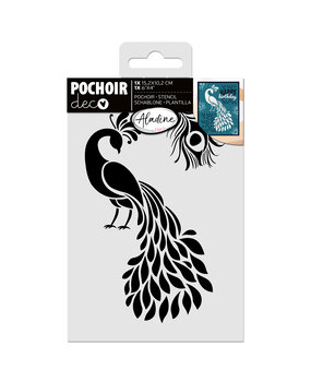 Aladine Stencil 15x10cm Peacock (81266)