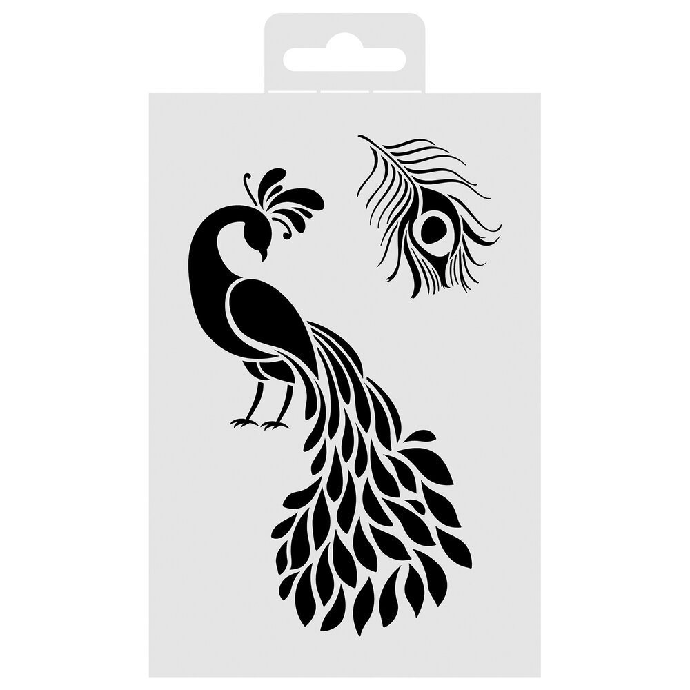 Aladine Stencil 15x10cm Peacock (81266) (OUTLET)