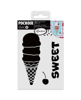 Aladine Stencil 15x10cm Ice-Cream (81267) (OUTLET)