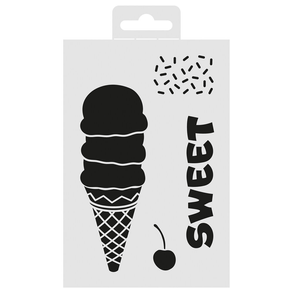 Aladine Stencil 15x10cm Ice-Cream (81267) (OUTLET)