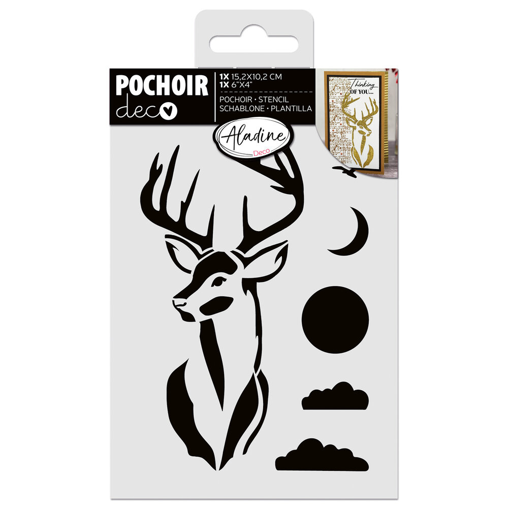 Aladine Stencil 15x10cm Deer (81265) (OUTLET)