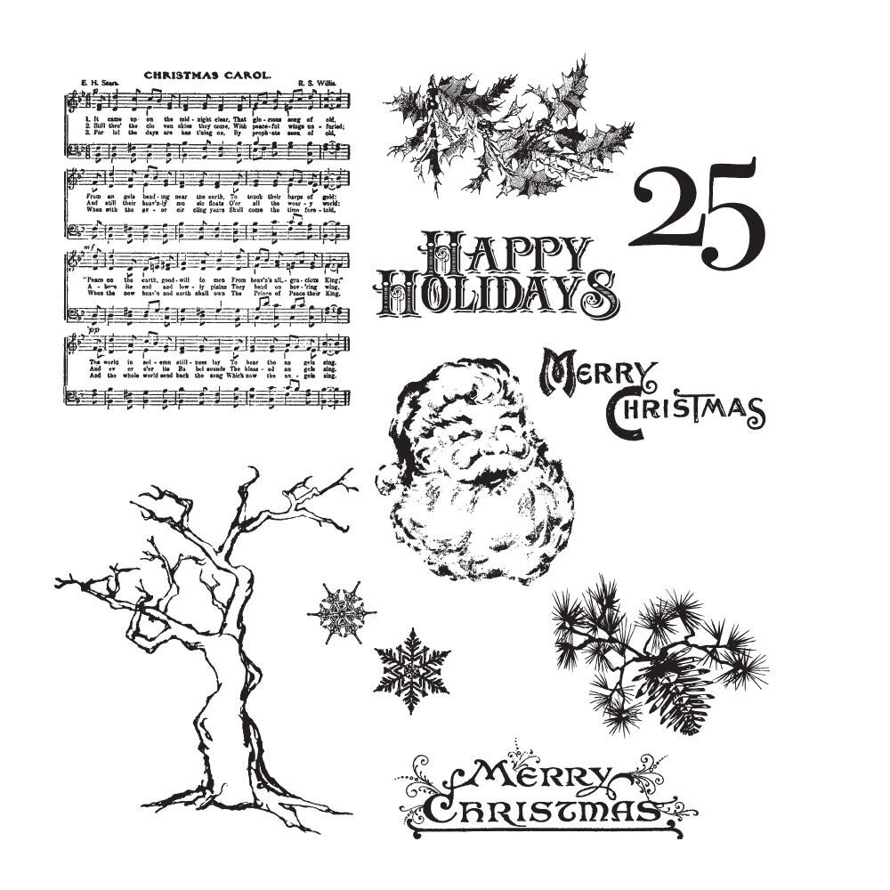 Stampers Anonymous Mini Holidays 3 Tim Holtz Cling Stamps (CMS114) Stampers Anonymous Mini Holidays 3 Tim Holtz Cling Stamps (CMS114)