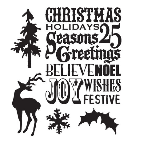 Stampers Anonymous Seasons Silhouettes Tim Holtz Cling Stamps (CMS117)