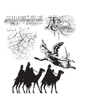 Stampers Anonymous Joyful Song Tim Holtz Cling Stamps (CMS119)