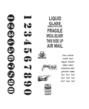 Stampers Anonymous Little Labels Tim Holtz Cling Stamps (CMS120)