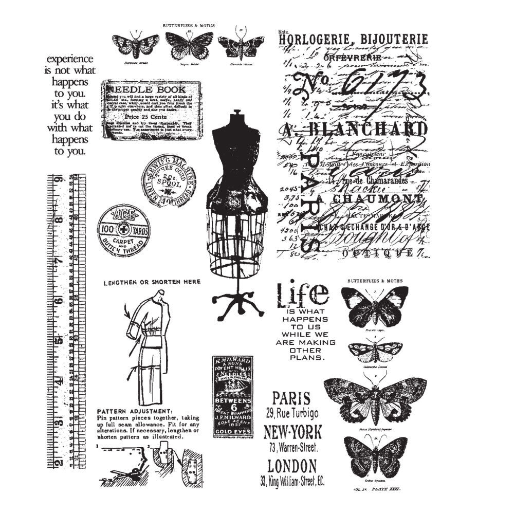 Stampers Anonymous Attic Treasures Tim Holtz Cling Stamps (CMS123) Stampers Anonymous Attic Treasures Tim Holtz Cling Stamps (CMS123)