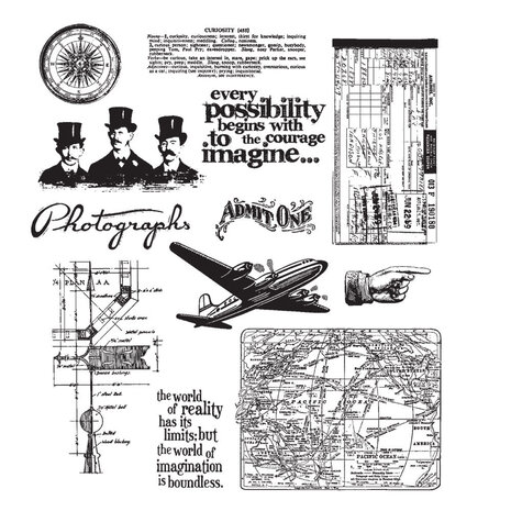 Stampers Anonymous Warehouse District Tim Holtz Cling Stamps (CMS124) Stampers Anonymous Warehouse District Tim Holtz Cling Stamps (CMS124)