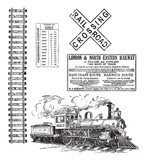 Stampers Anonymous On The Railroad Tim Holtz Cling Stamps (CMS127)