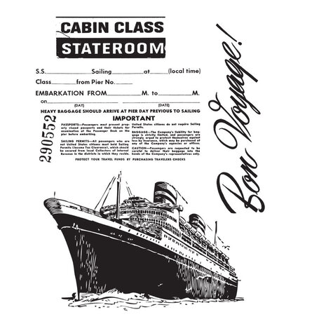 Stampers Anonymous Artful Voyage Tim Holtz Cling Stamps (CMS129) Stampers Anonymous Artful Voyage Tim Holtz Cling Stamps (CMS129)