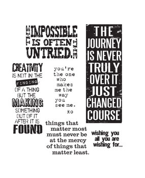 Stampers Anonymous Words For Thought Tim Holtz Cling Stamps (CMS132)