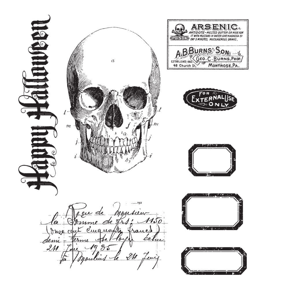 Stampers Anonymous Apothecary Tim Holtz Cling Stamps (CMS138) Stampers Anonymous Apothecary Tim Holtz Cling Stamps (CMS138)