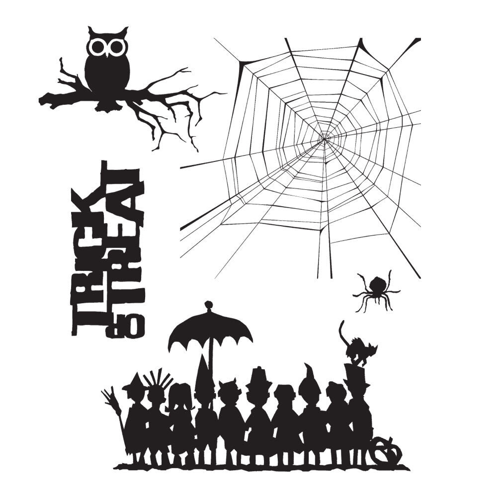 Stampers Anonymous Halloween Cutouts Tim Holtz Cling Stamps (CMS139) Stampers Anonymous Halloween Cutouts Tim Holtz Cling Stamps (CMS139)