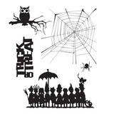 Stampers Anonymous Halloween Cutouts Tim Holtz Cling Stamps (CMS139)