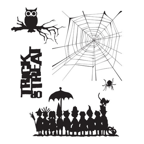Stampers Anonymous Halloween Cutouts Tim Holtz Cling Stamps (CMS139) Stampers Anonymous Halloween Cutouts Tim Holtz Cling Stamps (CMS139)
