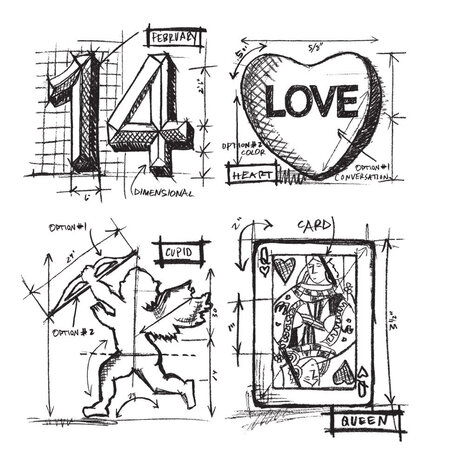 Stampers Anonymous Valentine Blueprint Tim Holtz Cling Stamps (CMS143) Stampers Anonymous Valentine Blueprint Tim Holtz Cling Stamps (CMS143)