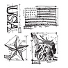 Stampers Anonymous Americana Blueprint Tim Holtz Cling Stamps (CMS145) Stampers Anonymous Americana Blueprint Tim Holtz Cling Stamps (CMS145)