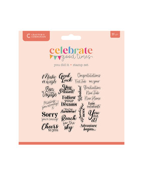 Crafter's Companion Celebrate Good Times Clear Acrylic Stamp You Did It! (CC-CGT-CA-ST-YDIT)