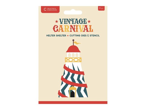 Crafter's Companion Vintage Carnival Metal Die & Stencil Set Helter Skelter (VC-MD-STEN-HESK) Crafter's Companion Vintage Carnival Metal Die & Stencil Set Helter Skelter (VC-MD-STEN-HESK)