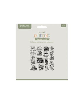Crafter's Companion The Great Outdoors Clear Acrylic Stamp Set Find Yourself in Nature (CC-TGO-CA-ST-FYIN)