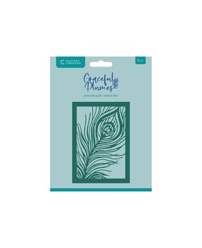 Crafter's Companion Graceful Plumes Metal Die Create-a-Card Peacock Quill (GP-MD-CAD-PEQU)