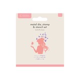 Crafter's Companion Silhouette Metal Die/Stamp/Stencil Set Butterfly Kisses (CC-MD-STEN-BUKI)