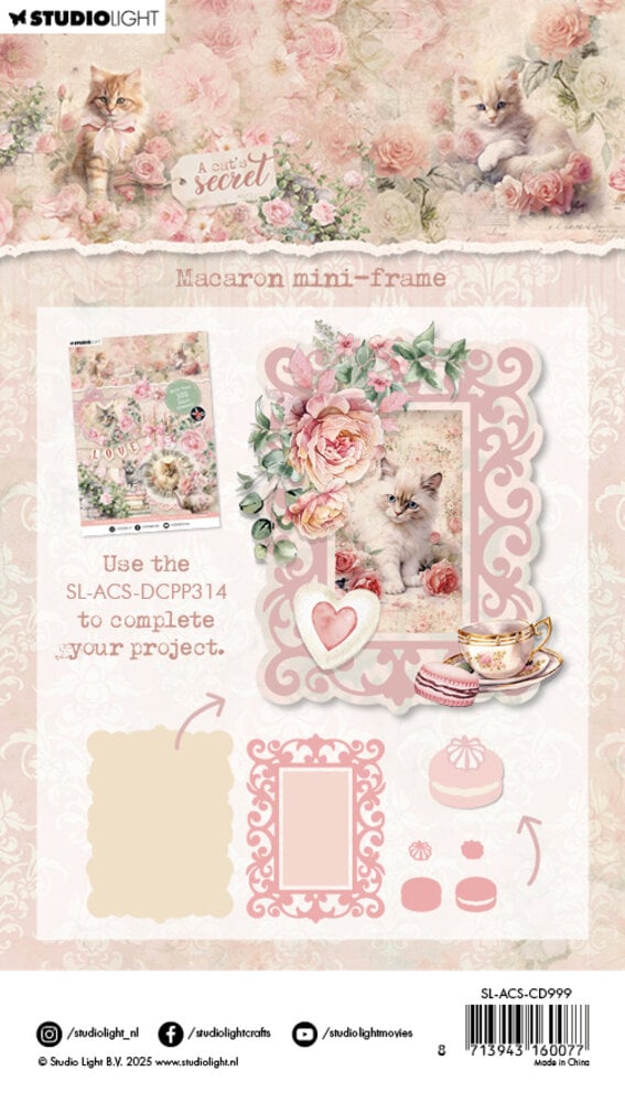 Studio Light A Cat's Secret Cutting Die Macaron Mini-Frame (SL-ACS-CD999) (DISCONTINUED) Studio Light A Cat's Secret Cutting Die Macaron Mini-Frame (SL-ACS-CD999) (DISCONTINUED)