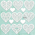 Chippies Decor 12x12 Inch Hearts Filigree (MT-CHIP2-D105) Chippies Decor 12x12 Inch Hearts Filigree (MT-CHIP2-D105)